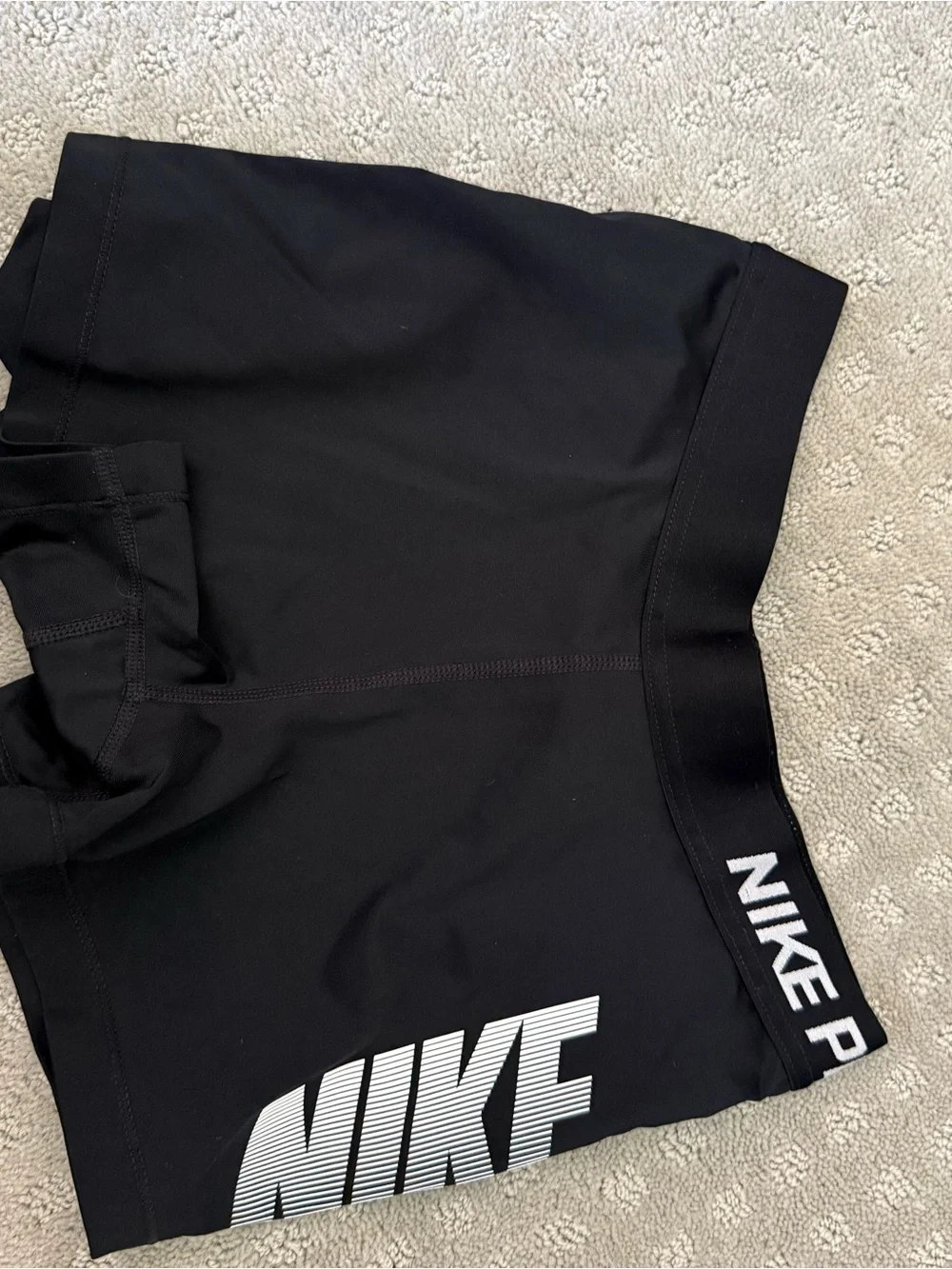 Nike Black Performance Logo Shorts with White Accent